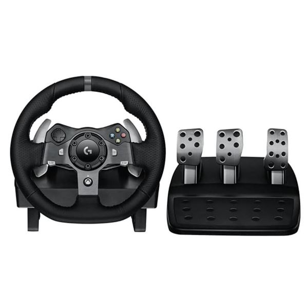 Logitech G920 Driving Force Racing Wheel and Floor Pedals, Real Force Feedback, Stainless Steel Padd
