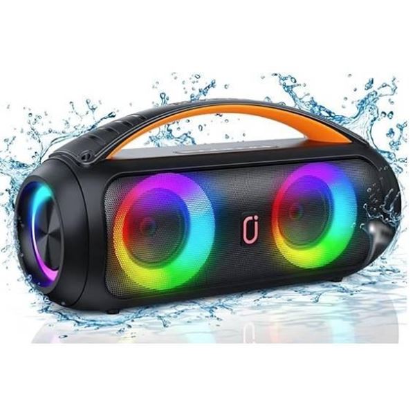 Waterproof Bluetooth Speaker, Model D16-T, with Microphones, IPX5 Rating