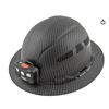 Image 1 : Klein Tools 60347 Hard Hat, Vented Full Brim, Class C, Premium KARBN Pattern, Rechargeable Lamp, Pad