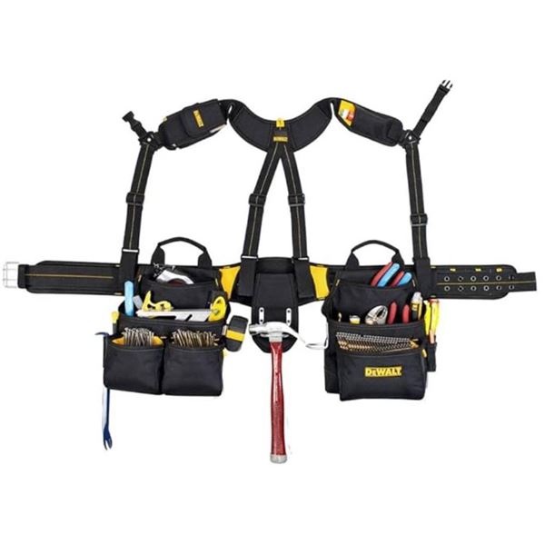 DEWALT DG5617 20-Pocket Pro Framer’s Combo Apron Tool Belt and Yoke-style Suspenders