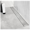 Image 1 : Neodrain 32-Inch Linear Shower Drain with Removable Quadrato Pattern Grate,Professional Brushed 304 