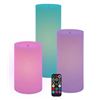 Image 2 : Glow Wick LED Wax Candles 3-Piece Set with Remote Control