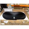 Image 2 : Oval Black Ceramic Vessel Bathroom Sink (14.2-in x 24.2-in)
