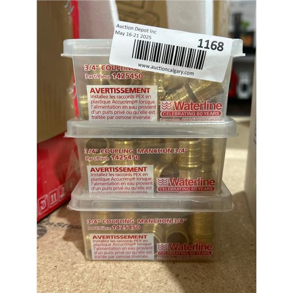 3 x PEX Fittings 3/4 inch Coupling – 20 pcs per Unit – Part No. 1425450