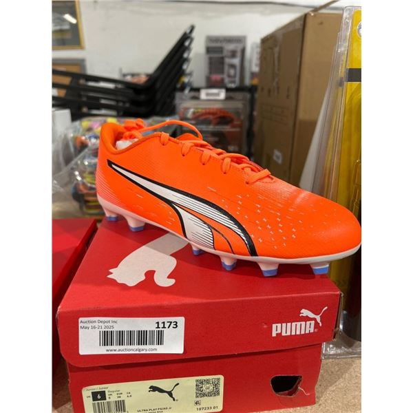 PUMA Ultra Play FG/AG Junior Soccer Cleats, Size 6, Model 107233 01