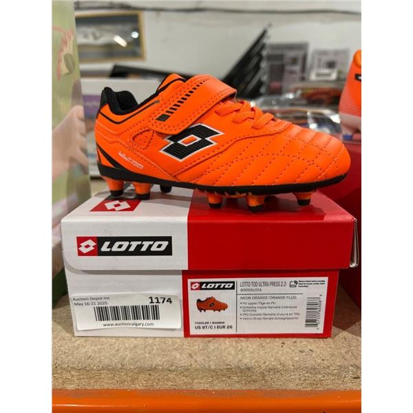 Lotto Football Cleats – Model Lotto Lytos Press 2.0 FG, Orange, Size 9T