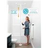 Image 1 : Stander Security Pole and Curve Grab Bar, Fits 7 to 10 Ft Ceilings