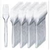 Image 1 : Prestee 300 Clear Plastic Forks – Heavy Duty Utensils – Disposable Forks [x=#8211/