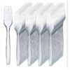 Image 1 : Prestee 300 Clear Plastic Forks – Heavy Duty Utensils – Disposable Forks [x=#8211/