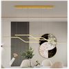 Image 1 : Eiinee Modern LED Pendant Light, Dimmable Modern Linear Wave LED Chandelier Light Fixture, Gold Pend
