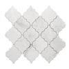 Image 1 : Avenzo 12-in x 12-in White Marble Arabesque Mosaic Tiles – 5/box