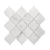 Image 1 : Avenzo 12-in x 12-in White Marble Arabesque Mosaic Tiles – 5/box