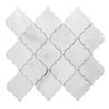 Image 1 : Avenzo 12-in x 12-in White Marble Arabesque Mosaic Tiles – 5/box