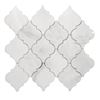 Image 1 : Avenzo 12-in x 12-in White Marble Arabesque Mosaic Tiles – 5/box