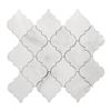 Image 1 : Avenzo 12-in x 12-in White Marble Arabesque Mosaic Tiles – 5/box