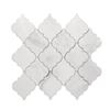 Image 1 : Avenzo 12-in x 12-in White Marble Arabesque Mosaic Tiles – 5/box