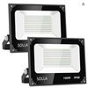 Image 1 : Solla 100W LED Flood Light with Black Housing