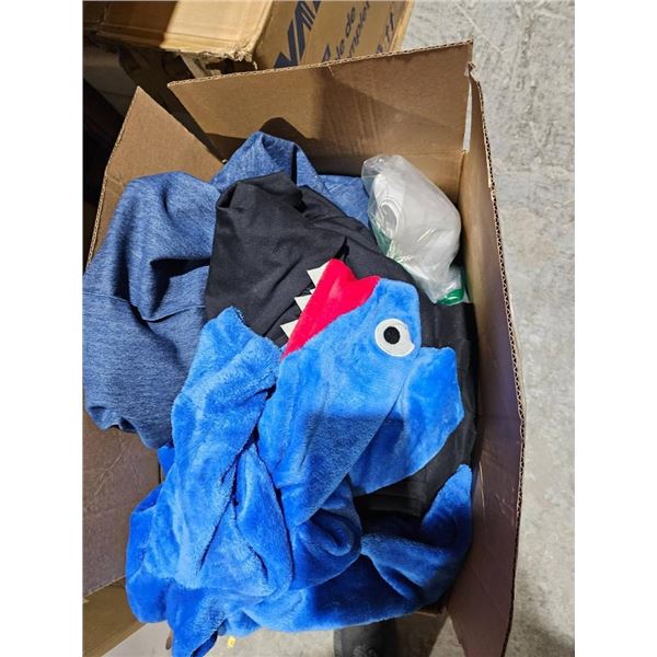 Box lot of Assorted Clothing Items Various Sizes and Genders