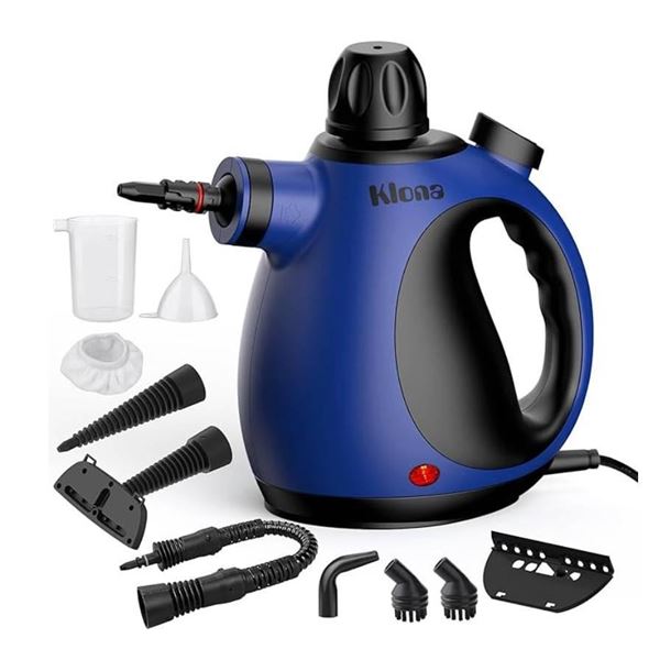 **WHITE** Klona EM-303 Handheld Steam Cleaner With Multi-Surface Cleaning Features