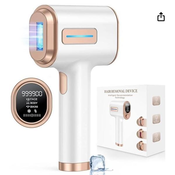 At-Home IPL Hair Removal for Women and Men Permanent Laser Hair Removal 999900 Flashes with Ice Cool