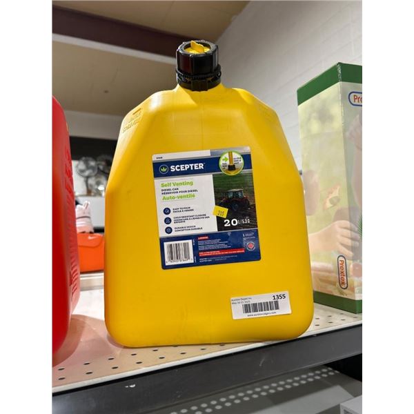 Scepter Self-Venting Diesel Can, 20L/5.3G, Model #07649