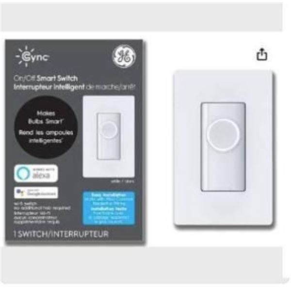 GE Cync On/Off Smart Switch With Wi-Fi Connectivity, Works With Alexa and Google Assistant