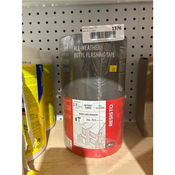 Resisto All-Weather Butyl Flashing Tape, 9 in x 75 ft Roll