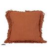 Image 1 : Lot of 4  NB Nobia Decorative Throw Pillows with Fringe Trim – Burnt Orange