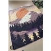 Image 1 : Columbia Insulated Blanket with Mountain Design and Carry Handle