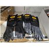 Image 1 : Lot of 4  Kinco 18-Inch Sandy Finish PVC Gloves with Gauntlet, Large