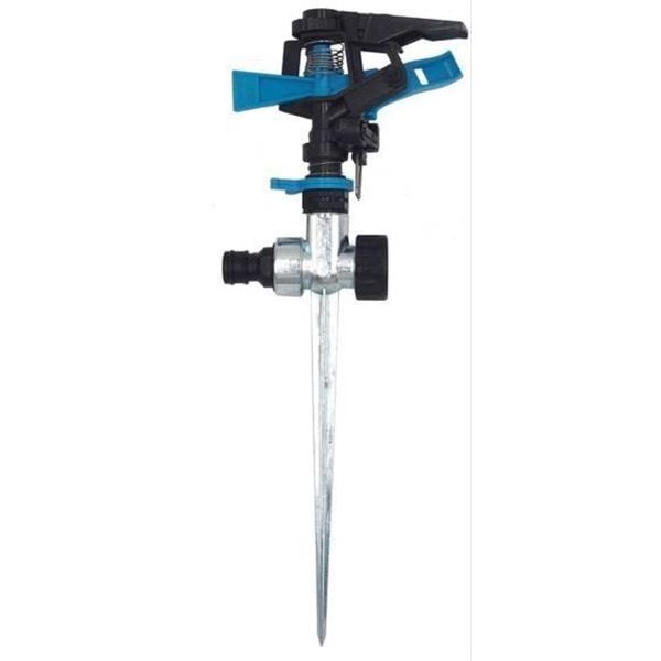 Pro Flow Impact Spike Sprinkler With Adjustable Distance And Area