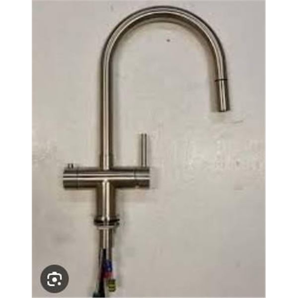Two-Handle Pull-Down Kitchen Faucet with Installation Components