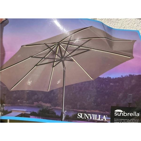 Sunvilla 3 m / 10 ft Market Umbrella with LED Lights
