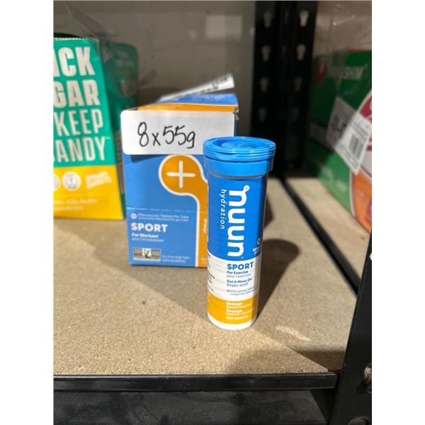 Nuun Hydration Sport Tablets, Orange Flavor, 8 x 55 g