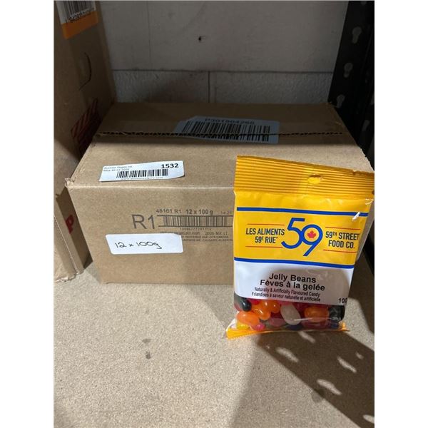 59th Street Food Co. Jelly Beans, 12 Packs of 100g Each