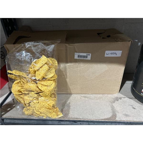 Bulk Quantity of Tortilla Chips in Clear Plastic Bag 6x454g