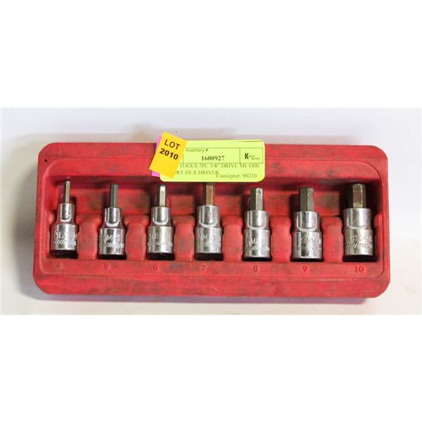 MAC TOOLS 7PC 3/8" DRIVE METRIC SHORT HEX DRIVER