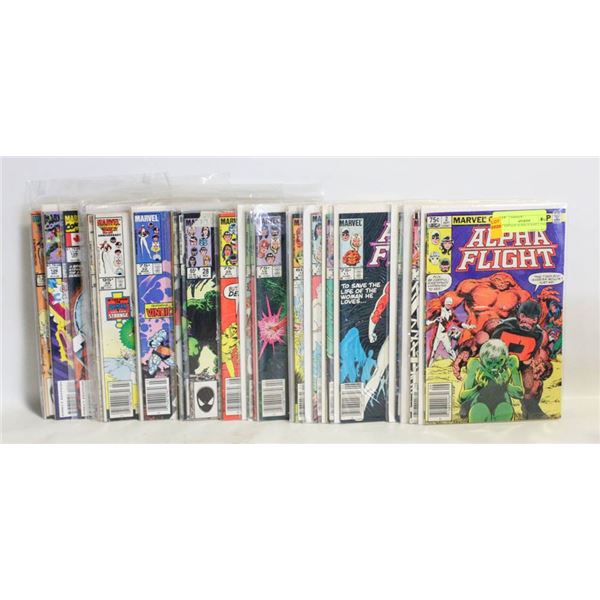 31 VINTAGE ALPHA FLIGHT COMICS