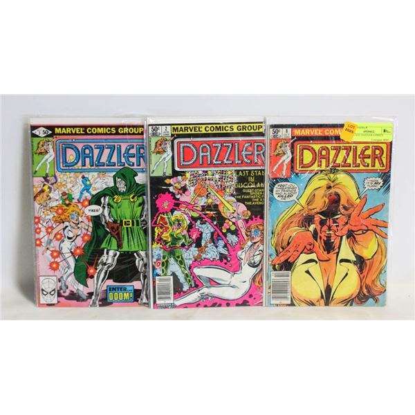 3 VINTAGE DAZZLER COMICS
