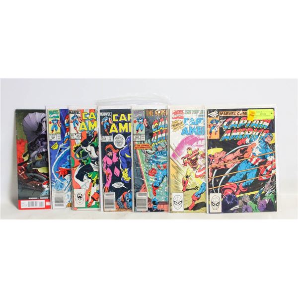 7 VINTAGE CAPTAIN AMERICA COMICS