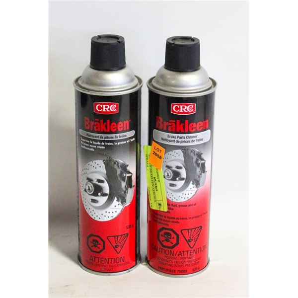 PAIR OF BRAKLEEN AEROSOL SPRAYS