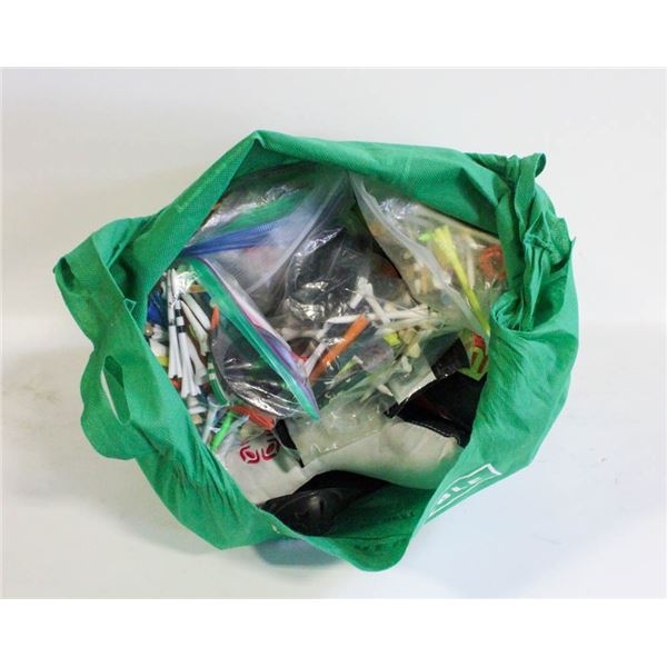 BAG OF MISCELLANEOUS GOLF ITEMS
