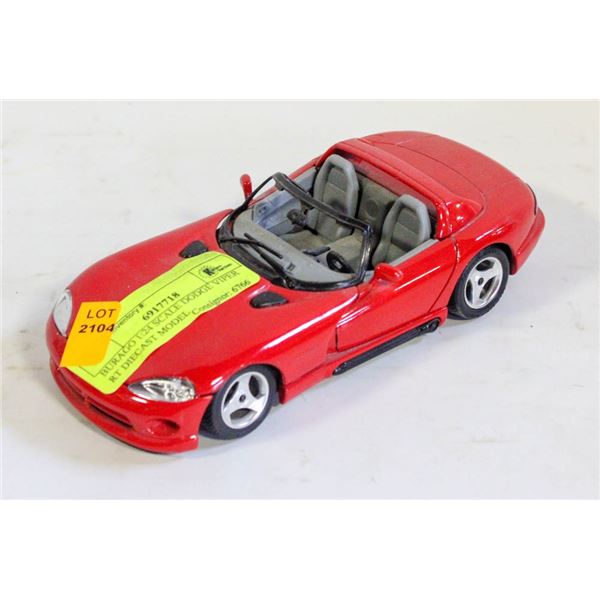 BURAGO 1:24 SCALE DODGE VIPER RT DIECAST MODEL