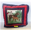 Image 1 : QUILT-PILLOW HORSES (18"X18") EXTENDS TO QUILT