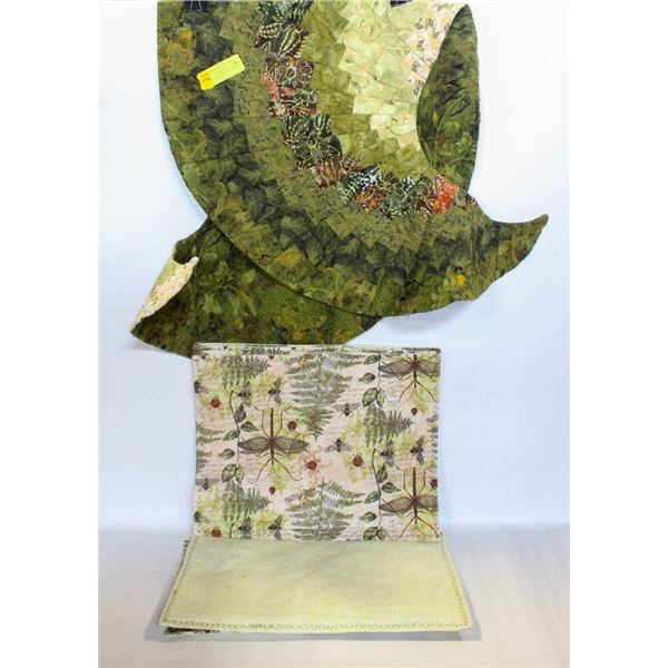 6 PATCHWORK QUILT PLACEMATS & TABLE CENTRE