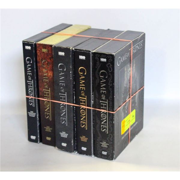 GAME OF THRONES DVDS, SEASONS 1, 2, 4, 5 & 7