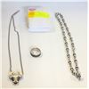 Image 1 : ESTATE MENS RING, NECKLACE, & BULL HEAD NECKLACE