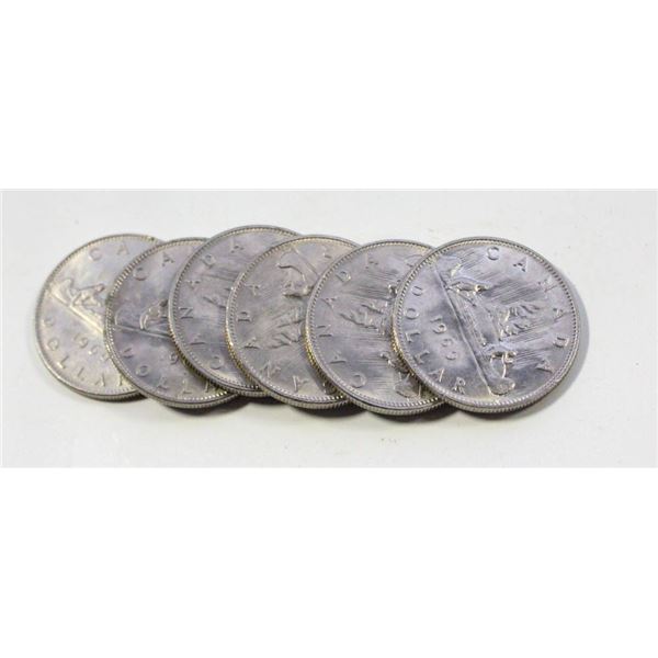 1969 CANADA DOLLARS SET OF 6 COINS $1