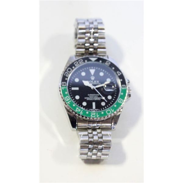NEW REPLICA ROLEX BLACK FROM INSIDE OUTSIDE SILVER