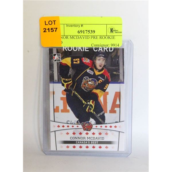 CONNOR MCDAVID PRE ROOKIE CARD